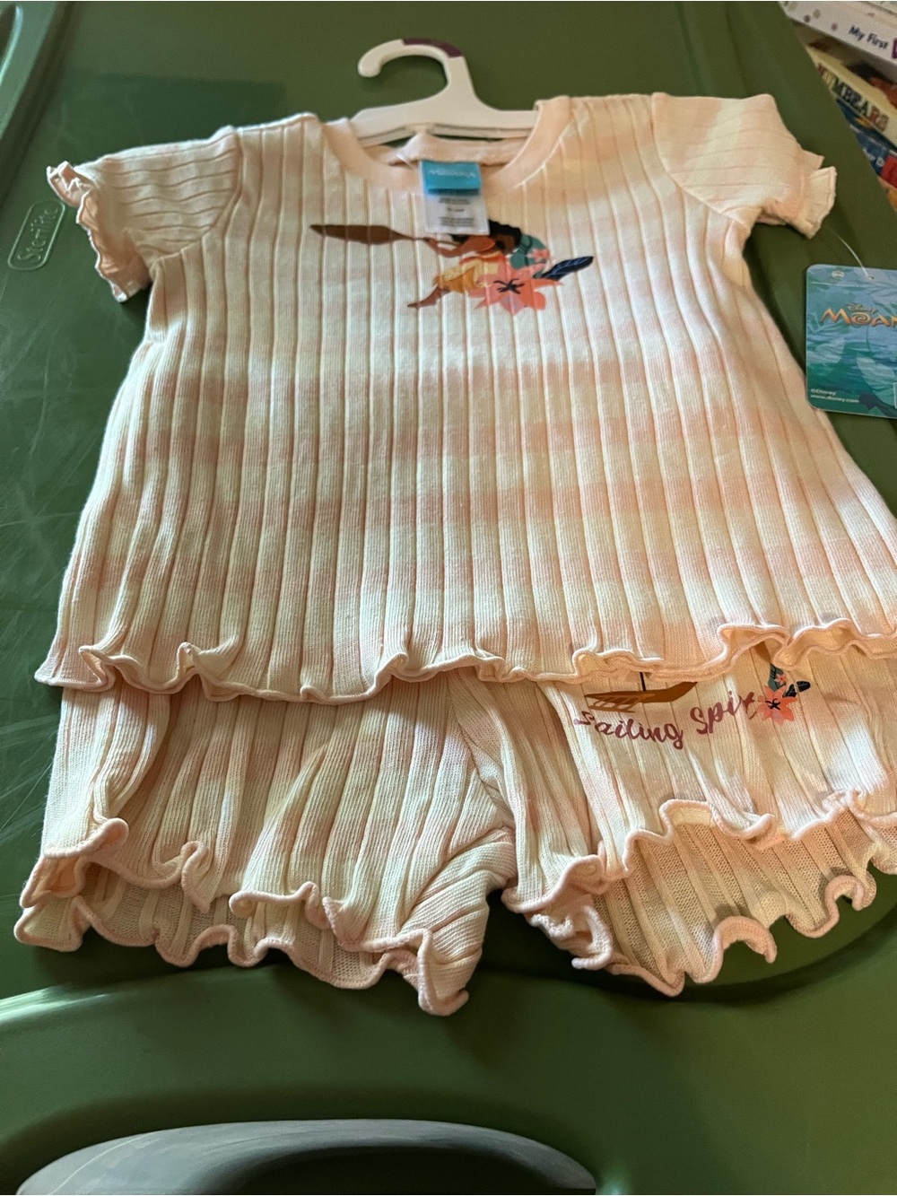 Disney Pink Ribbed Short short  Set